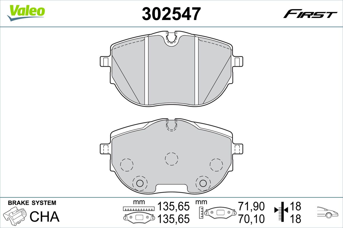 VALEO Fékbetét, mind 302547_VALEO